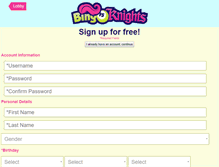 Tablet Screenshot of bingo-knights.com